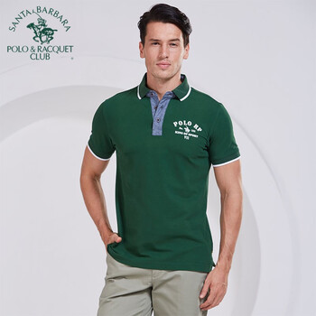 圣大保羅（POLO&RACQUET CLUB） 短袖 男士T恤 軍綠色P7 