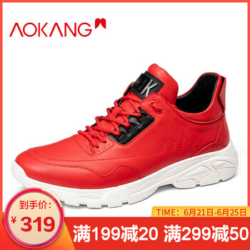 奧康（Aokang）男士紅色193130058 37