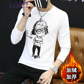古萊登（GODLIKE） 長(cháng)袖 男士T恤 小男孩白加絨 