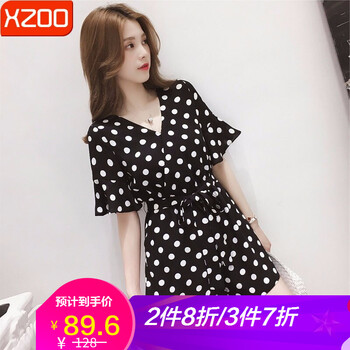 xzoo 圓點 荷葉邊 連衣裙