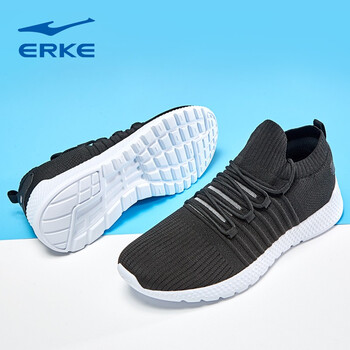 鴻星爾克（ERKE）跑步鞋正黑/正白 40