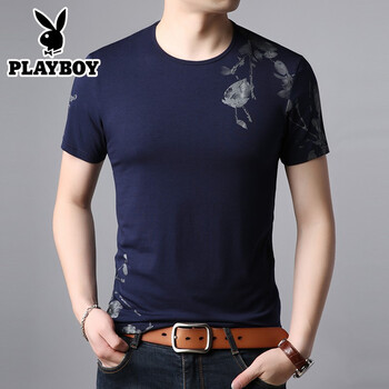 花花公子（PLAYBOY ESTABLISHED 1953） 短袖 男士T恤 1058綠色 