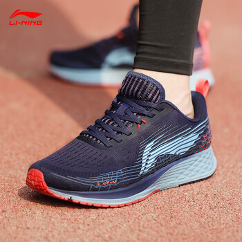 李寧（LI-NING）跑步鞋水手藍(lán)/夜影藍(lán)/勿忘草藍(lán)ARBP037-2 