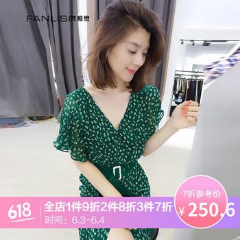 純色印花刺繡裙，打造優(yōu)雅小仙女