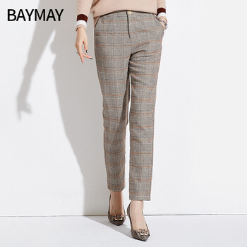 BAYMAY  直筒褲 女 長褲 休閑褲