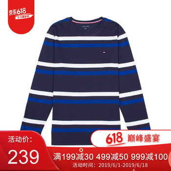 湯美費格（Tommy Hilfiger） 長(cháng)袖 男士T恤 416藏青 