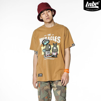 LIGHTNING BEAR 短袖 男士T恤 淺咖啡色 