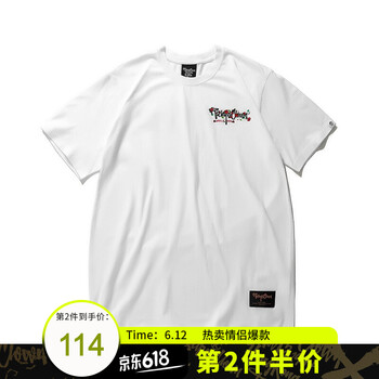 RickyisClown 短袖 男士T恤 二代玫瑰白 