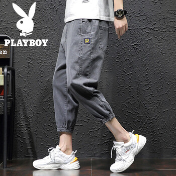 花花公子（PLAYBOY） 鉛筆褲/小腳褲 青春休閑 男士牛仔褲