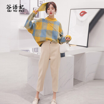 谷語妃（GUYUFEI） 中腰  女 九分褲 休閑褲