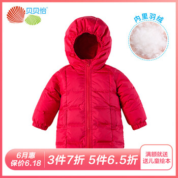 女童羽絨服新款大紅