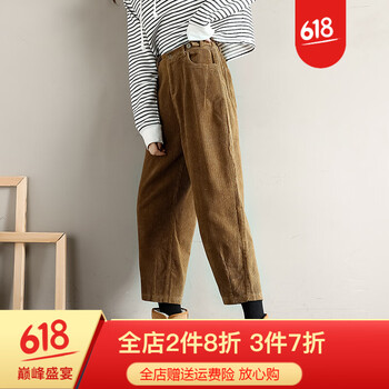元素,新款,卡其色,條絨,流行,趨勢,女褲,樣式
