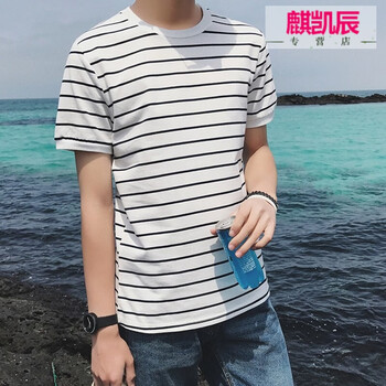 帝行（DIXING） 短袖 男士T恤 灰色 X12條紋 