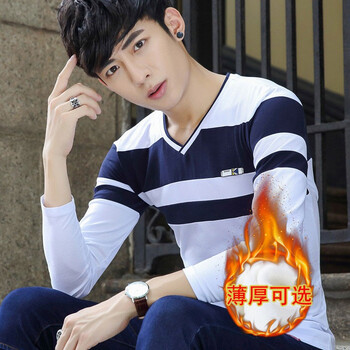 錦騎（JINQI） 長袖 男士T恤 長袖白色 