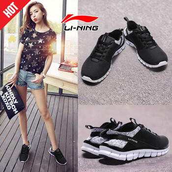 李寧（LI-NING）跑步鞋新基礎(chǔ)黑/黯淡灰/白024-4 36