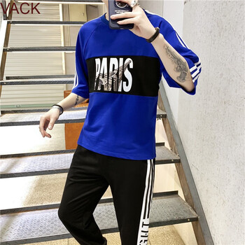 VACK 短袖 男士T恤 藍色 