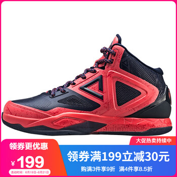 匹克（PEAK）籃球鞋艷杏粉/海軍藍(lán) 39