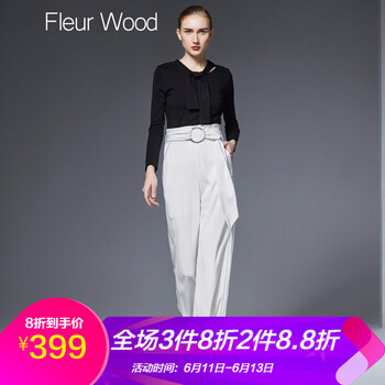 Fleur Wood 腰帶 短袖 T恤 女 娃娃領(lǐng)