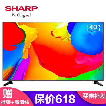 夏普（SHARP） XLED-40SF480A 39-45英寸，40英寸 LED電視，全面屏電視