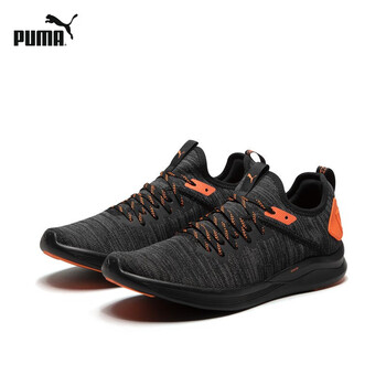 彪馬（PUMA）跑步鞋黑色-亮橘色 01 