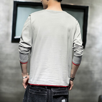 富貴鳥(niǎo)（FUGUINIAO） 長(zhǎng)袖 男士T恤 灰色8901 M