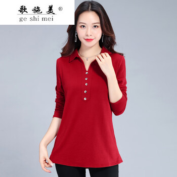 歌施美 3D，中國結(jié)，圓環(huán)，深V款，卷袖，毛領(lǐng)，不規(guī)則 短袖 T恤 女 圓領(lǐng)