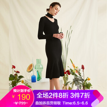 簡約露肩連衣裙，微胖妹子的福音