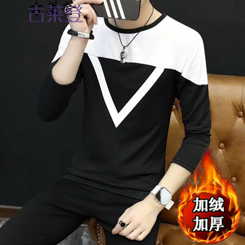 古萊登（GODLIKE） 長袖 男士T恤 上三角白加絨 