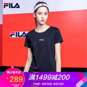 FILA 立體剪裁 短袖 T恤 女 圓領(lǐng)