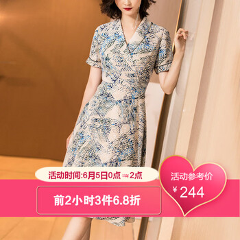 減齡印花連衣裙，打造甜美少女感