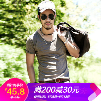型男會社MIXLIMITED 短袖 男士T恤 卡其灰 