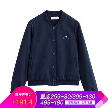 茵曼（INMAN） 圓領(lǐng) 長(zhǎng)袖 女 短外套 拼色