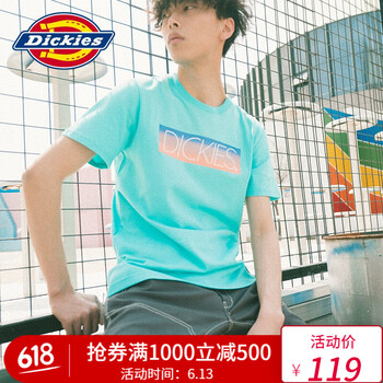 dickies 短袖 男士T恤 LG淺綠色 