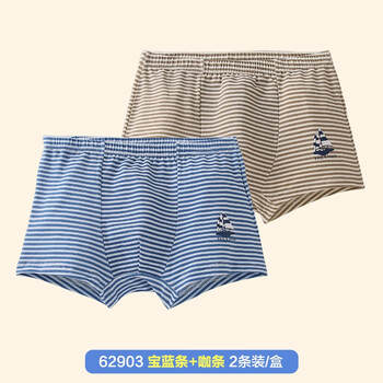 藍色短褲男童