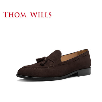 THOM WILLS男士深咖反絨A016 37