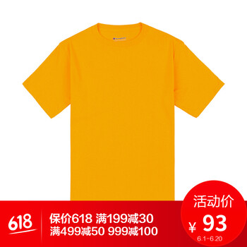 Champion 短袖 男士T恤 GO 橙色 