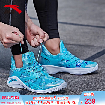安踏（ANTA）籃球鞋-4/亮藍(lán)/安踏白/洋金 