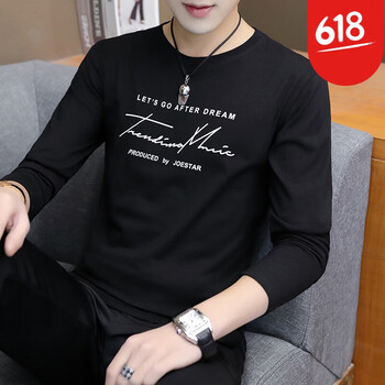 北極絨（Bejirog） 長(zhǎng)袖 男士T恤 104字母黑色 