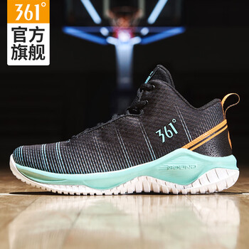 361度籃球鞋曜石黑/淺湖藍(lán) 44，45以上，39，40，41，42，43