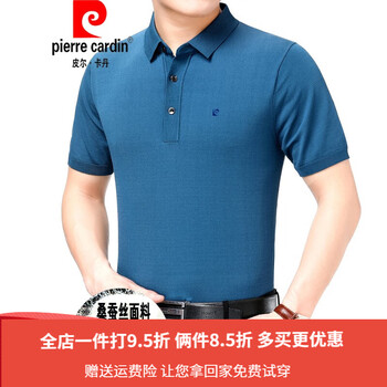 皮爾卡丹（pierrecardin） 短袖 男士T恤 蘭色09H13 