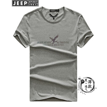 Jeep 短袖 男士T恤 軍綠色F56003 