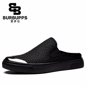 芭步仕（Burbupps）男士黑色-半拖 43
