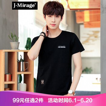 J·Mirage 短袖 男士T恤 915 黑色 
