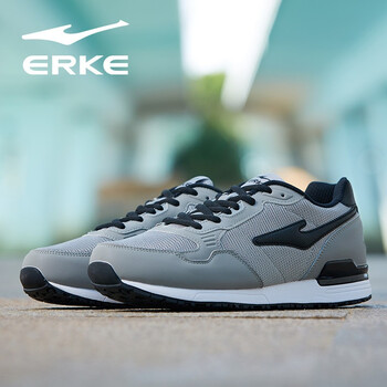鴻星爾克（ERKE）跑步鞋中灰（男） 