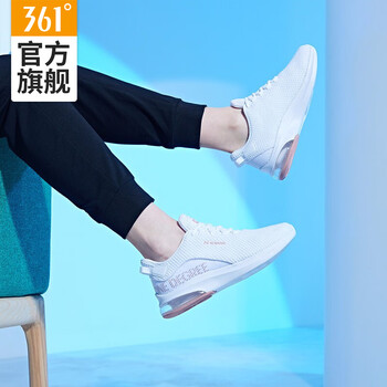 361度跑步鞋361度白/泥紅 35，36，37，38，39，40