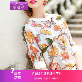 時尚印花連衣裙，微胖女生的福音