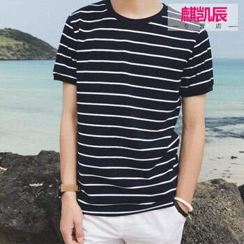 帝行（DIXING） 短袖 男士T恤 黑色X12條紋 