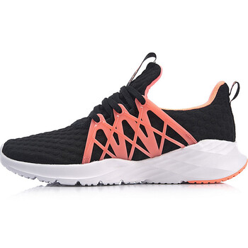 李寧（LI-NING）跑步鞋標(biāo)準(zhǔn)黑/熒光珊瑚粉 35，36，37，38，39
