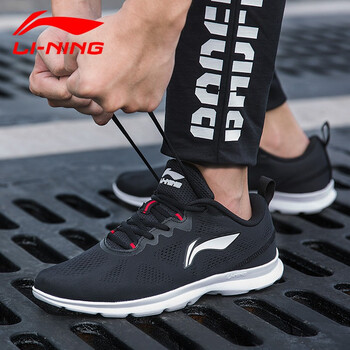 李寧（LI-NING）跑步鞋（網(wǎng)面）標(biāo)準(zhǔn)黑/標(biāo)準(zhǔn)白 
