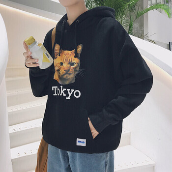 騎士普?。≒utin·Rider） 七分袖 男士T恤 加絨湯姆貓黑 XL，L，M，XXL